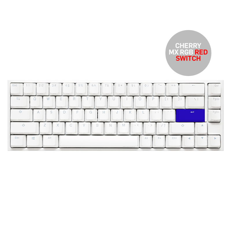 DUCKY ONE 2 SF WHITE CASE RGB LED PBT DOUBLE SHOT MECHANICAL KEYBOARD (CHERRY MX RGB RED SWITCH) (DKON1967ST-RUSPDWWT1) - DataBlitz