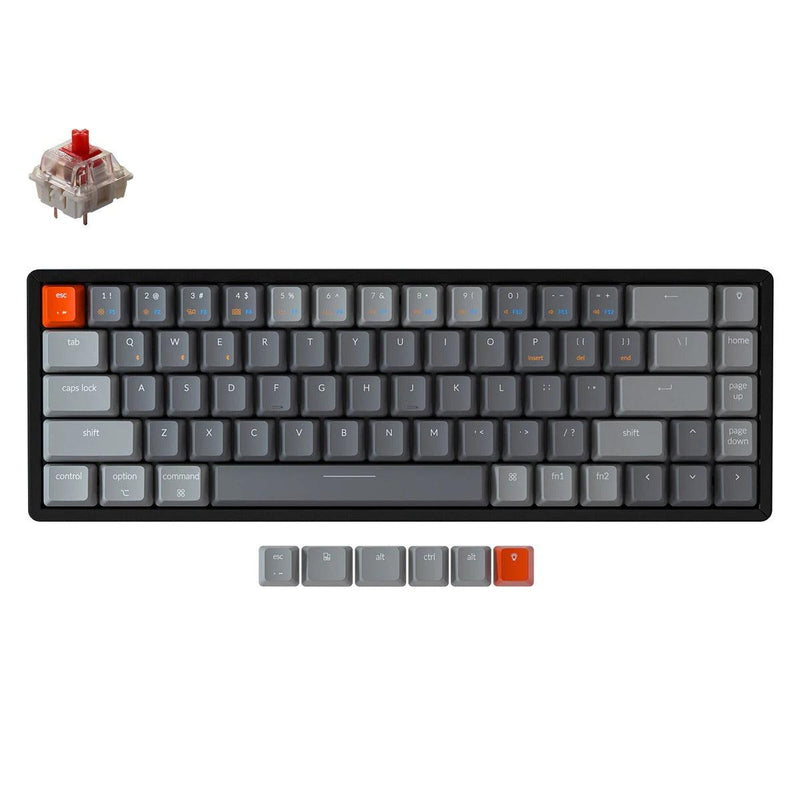 KEYCHRON K6 RGB BACKLIGHT ALUMINUM HOT-SWAPPABLE WIRELESS MECHANICAL KEYBOARD (RED SWITCH) (K6W1) - DataBlitz