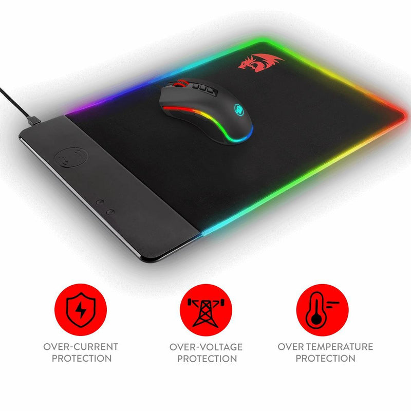 REDRAGON PO25 RGB GAMING MOUSEPAD WITH WIRELESS CHARGER - DataBlitz