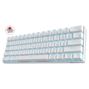 ROYAL KLUDGE RK61 TRI-MODE RGB 61 KEYS HOT SWAPPABLE MECHANICAL KEYBOARD WHITE (RED SWITCH) - DataBlitz