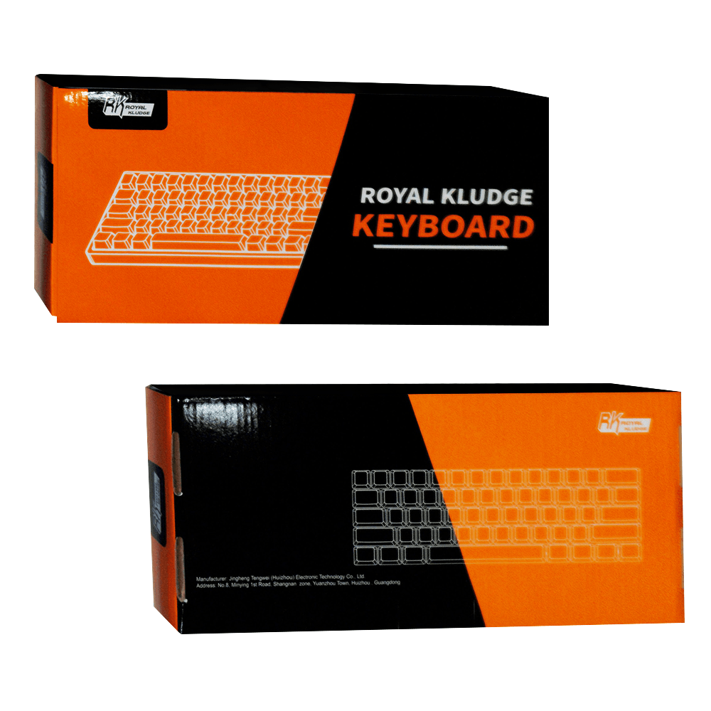 ROYAL KLUDGE RK61 TRI-MODE RGB 61 KEYS HOT SWAPPABLE MECHANICAL KEYBOARD WHITE (RED SWITCH) - DataBlitz