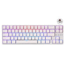 ROYAL KLUDGE RK68PLUS RK871 TRI-MODE RGB 68 KEYS HOT SWAPPABLE MECHANICAL KEYBOARD WHITE (BROWN SWITCH) - DataBlitz