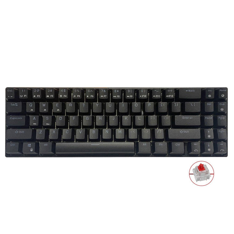 ROYAL KLUDGE RK71 DUAL-MODE RGB 71 KEYS HOT SWAPPABLE MECHANICAL KEYBOARD BLACK (RED SWITCH) - DataBlitz