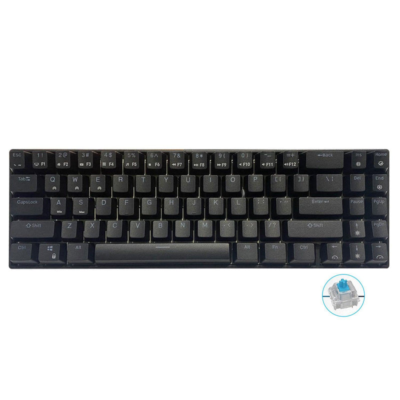 ROYAL KLUDGE RK71 DUAL-MODE RGB 71 KEYS HOT SWAPPABLE MECHANICAL KEYBOARD BLACK (BLUE SWITCH) - DataBlitz