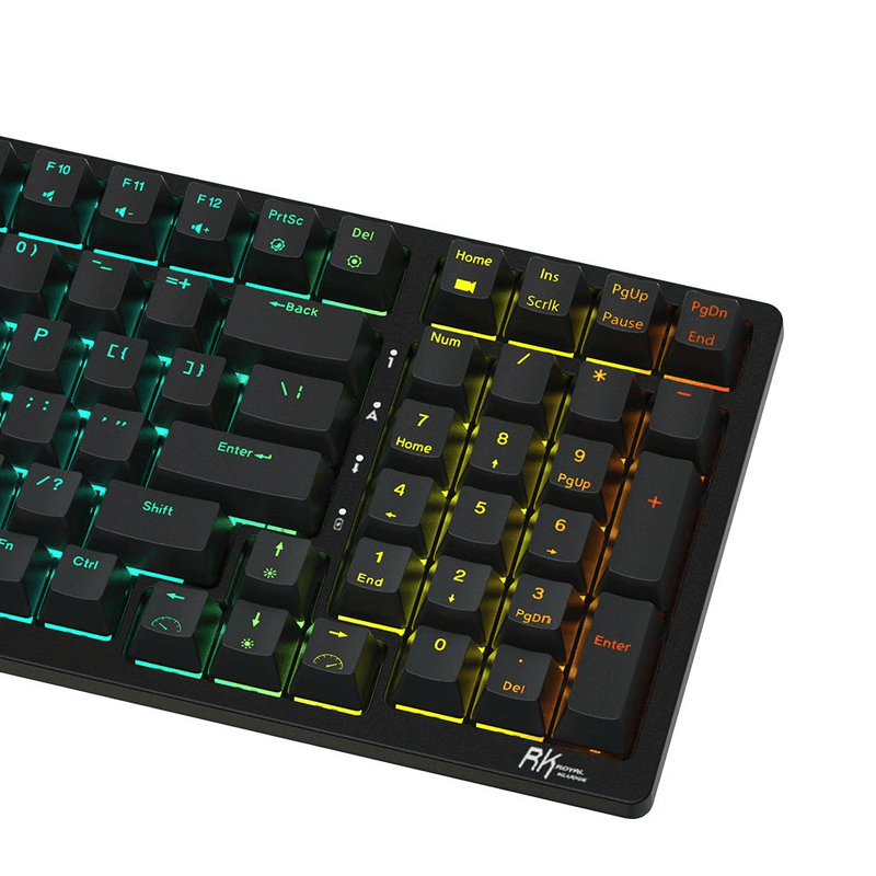 Royal Kludge RK98 Tri-Mode RGB 100 Keys Hot Swappable Mechanical Keyboard Black (Brown Switch) - DataBlitz