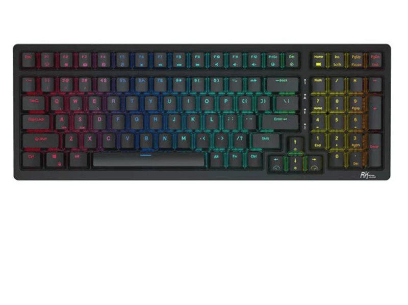 Royal Kludge RK98 Tri-Mode RGB 100 Keys Hot Swappable Mechanical Keyboard Black (Brown Switch) - DataBlitz