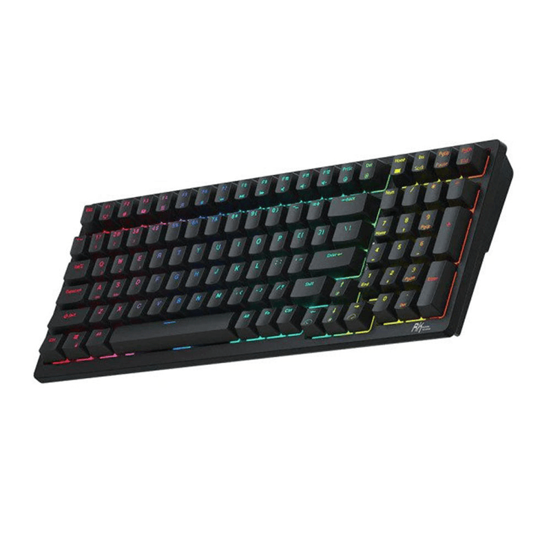 Royal Kludge RK98 Tri-Mode RGB 100 Keys Hot Swappable Mechanical Keyboard Black (Blue Switch) - DataBlitz