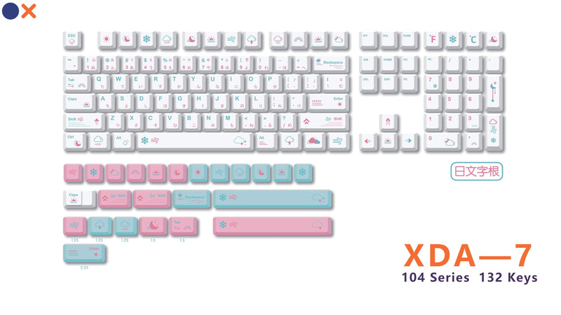 Royal Kludge PBT Keycaps 132 Keys XDA-7 - DataBlitz