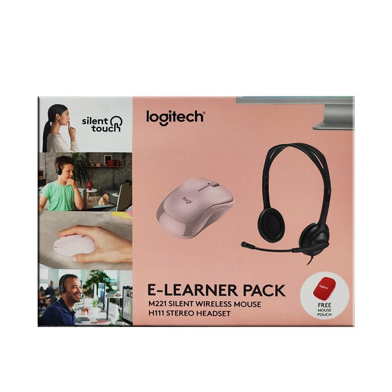 LOGITECH E-LEARNER PACK B M221 (ROSE) + H111 + LE MOUSE POUCH BUNDLE - DataBlitz