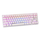 ROYAL KLUDGE RK68PLUS RK871 TRI-MODE RGB 68 KEYS HOT SWAPPABLE MECHANICAL KEYBOARD WHITE (BLUE SWITCH) - DataBlitz