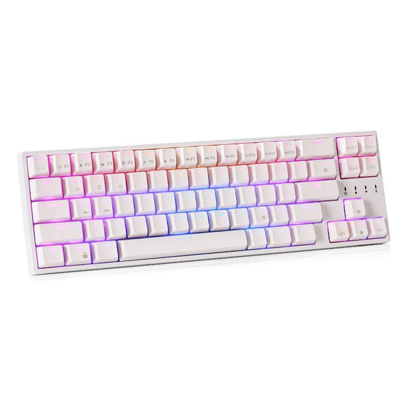 ROYAL KLUDGE RK68PLUS RK871 TRI-MODE RGB 68 KEYS HOT SWAPPABLE MECHANICAL KEYBOARD WHITE (RED SWITCH) - DataBlitz