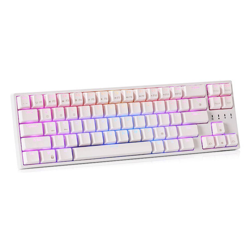 ROYAL KLUDGE RK68PLUS RK871 TRI-MODE RGB 68 KEYS HOT SWAPPABLE MECHANICAL KEYBOARD WHITE (BROWN SWITCH) - DataBlitz