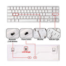 ROYAL KLUDGE RK68PLUS RK871 TRI-MODE RGB 68 KEYS HOT SWAPPABLE MECHANICAL KEYBOARD WHITE (BROWN SWITCH) - DataBlitz