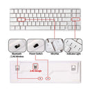 ROYAL KLUDGE RK68PLUS RK871 TRI-MODE RGB 68 KEYS HOT SWAPPABLE MECHANICAL KEYBOARD WHITE (RED SWITCH) - DataBlitz