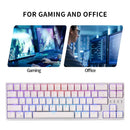 ROYAL KLUDGE RK68PLUS RK871 TRI-MODE RGB 68 KEYS HOT SWAPPABLE MECHANICAL KEYBOARD WHITE (RED SWITCH) - DataBlitz