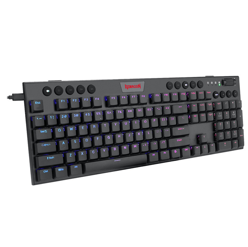 REDRAGON HORUS MECHANICAL GAMING KEYBOARD (BLACK) (DUST-PROOF RED SWITCH) (K618-RGB) - DataBlitz