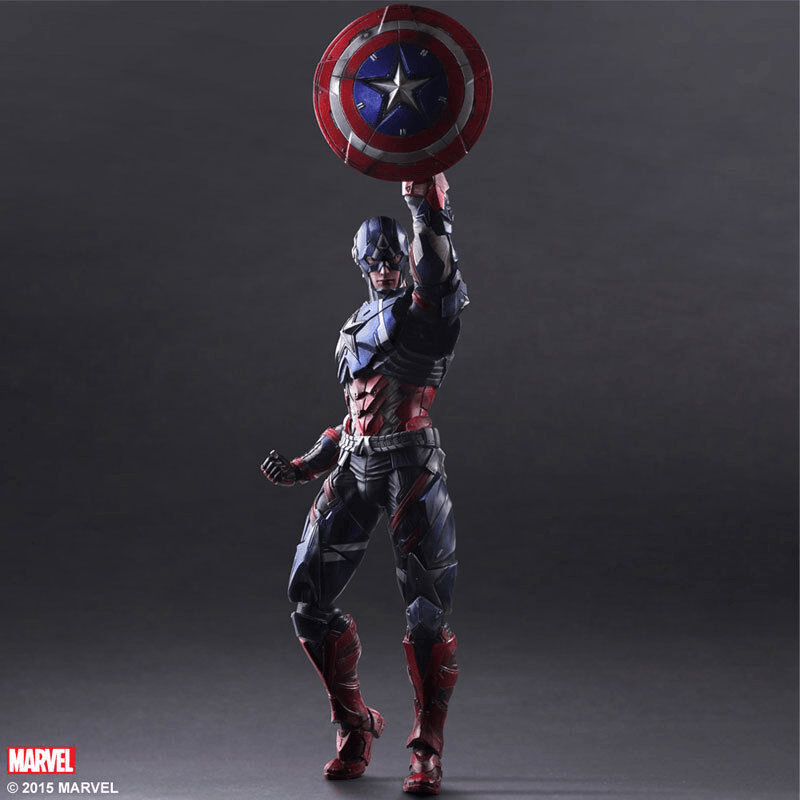 PLAY ARTS-KAI A/F MARVEL UNIVERSE VARIANT CAPTAIN AMERICA DESIGNED BY HITOSHI KONDO - DataBlitz