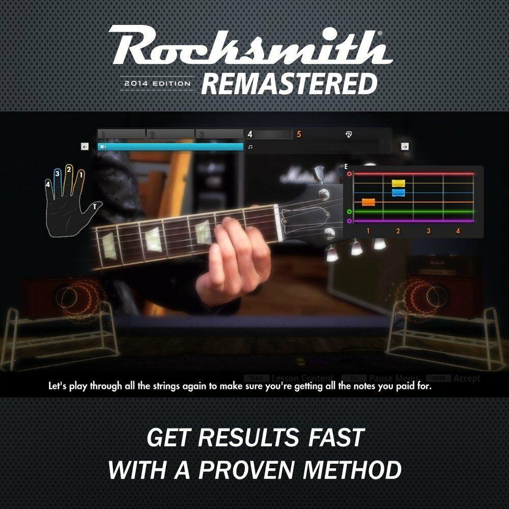 PS4 ROCKSMITH 2014 ED. REMASTERED THE FASTEST WAY TO LEARN GUITAR W/ REAL TONE CABLE ALL - DataBlitz