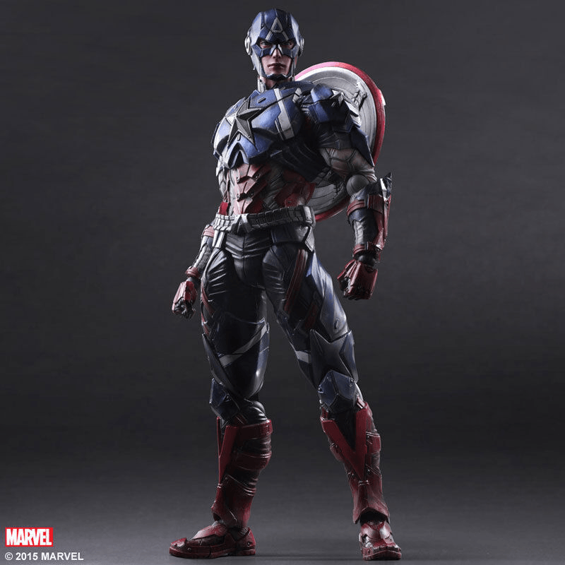 PLAY ARTS-KAI A/F MARVEL UNIVERSE VARIANT CAPTAIN AMERICA DESIGNED BY HITOSHI KONDO - DataBlitz