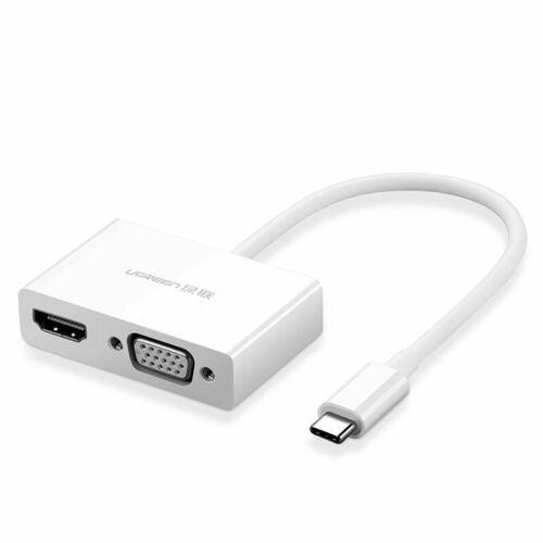 UGREEN Type C To HDMI+VGA Converter (White) (MM123/30843) - DataBlitz