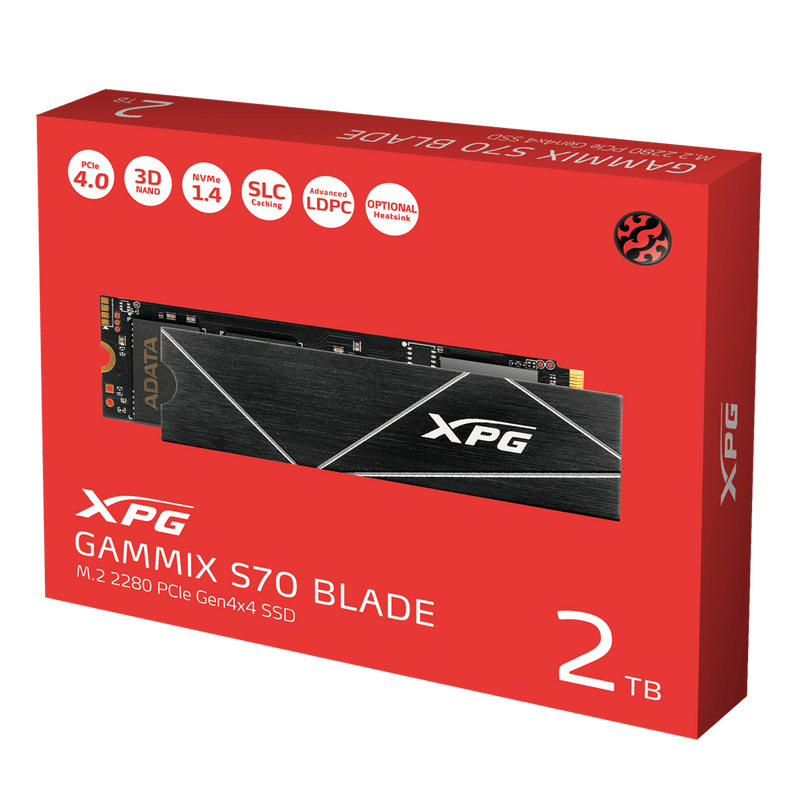 XPG GAMMIX S70 BLADE 2TB SSD W/ HEATSINK (AD-AGAMMIXS70B-2T-CS) COMPATIBLE W/ PS5 - DataBlitz