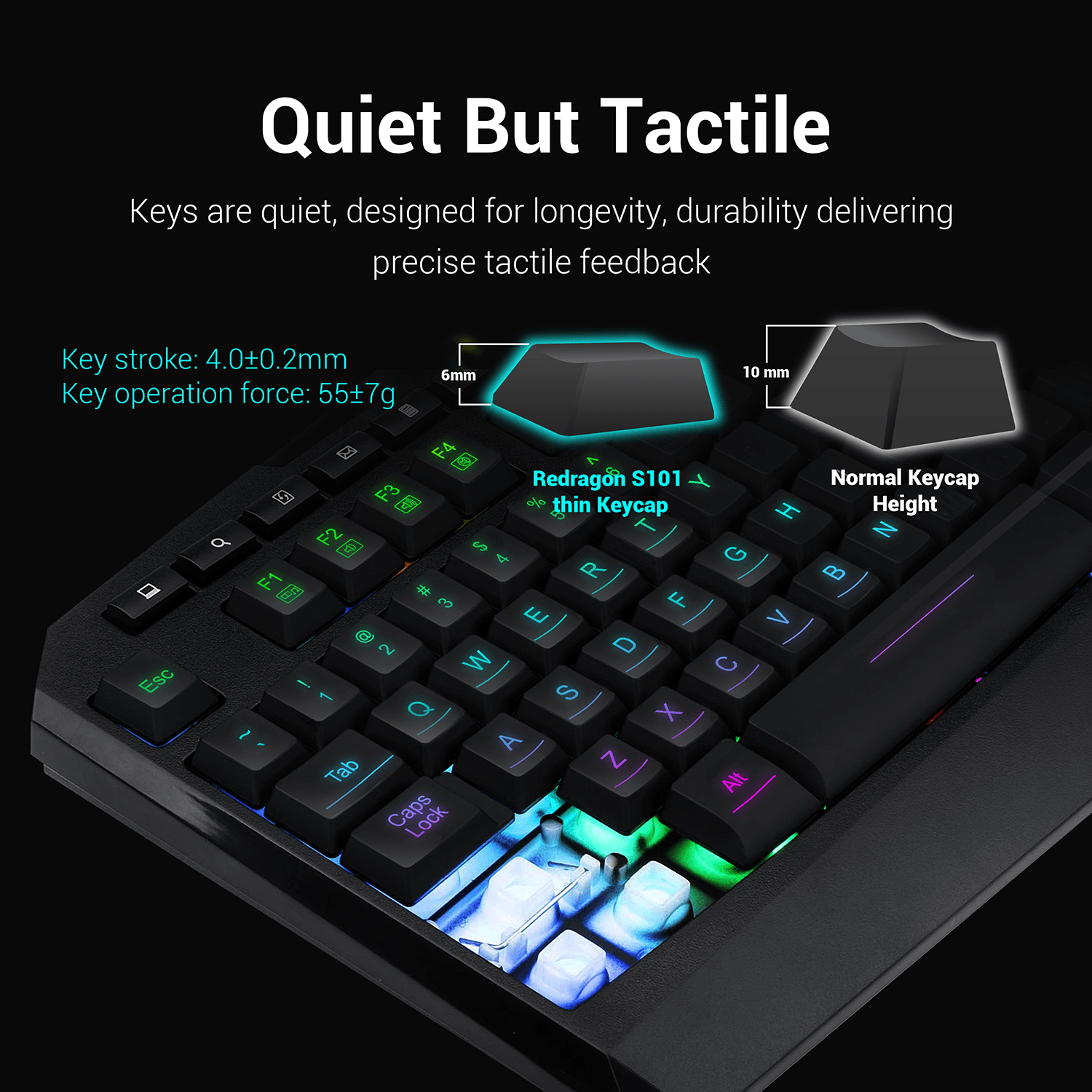 REDRAGON GAMING ESSENTIALS KEYBOARD & MOUSE 2 IN 1 SET (S101-3) - DataBlitz