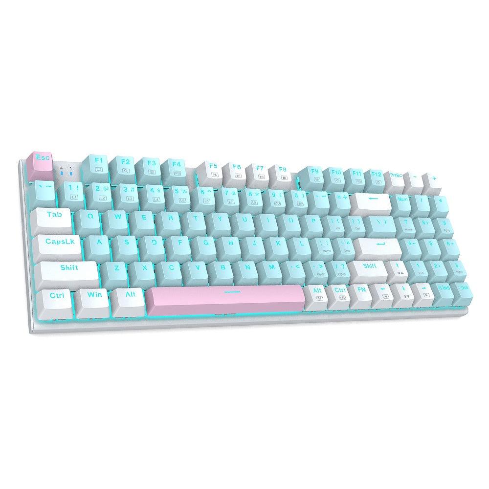 E-YOOSO Z-19 Single Light 94 Keys Hot Swappable Mechanical Keyboard Blue/White (Red Switch) - DataBlitz