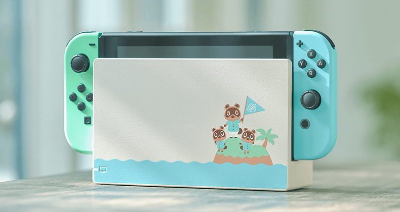 Nintendo Switch Console Animal Crossing New Horizons SE NSW Dobe Dust Proof Kit Include Rubber Plug Toughened Glass Film TNS 862 Bundle