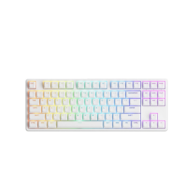 Akko 5087S Shine-Through RGB Hot-Swappable Mechanical Keyboard White(Akko CS Jelly Purple) - DataBlitz