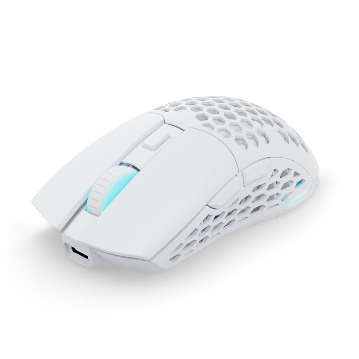 PWNAGE Ultra Custom Symm 2 Wireless RGB Gaming Mouse Honeycomb Sides (White) (UC-S-2-H-W) - DataBlitz