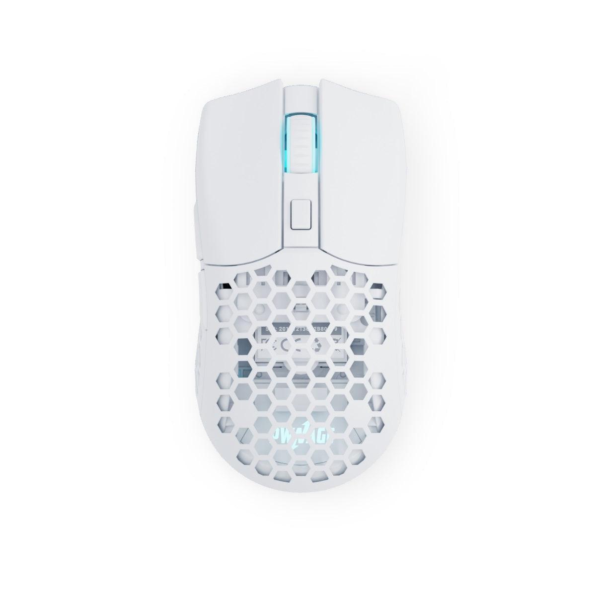 PWNAGE Ultra Custom Symm 2 Wireless RGB Gaming Mouse Honeycomb Sides (White) (UC-S-2-H-W) - DataBlitz