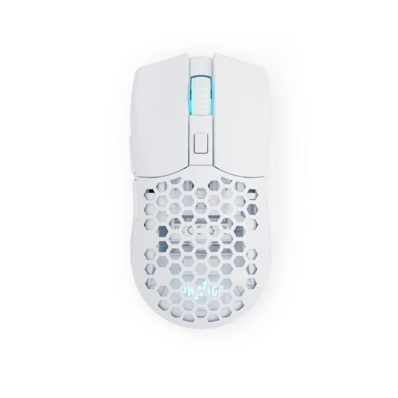 PWNAGE Ultra Custom Symm 2 Wireless RGB Gaming Mouse Honeycomb Sides (White) (UC-S-2-H-W) - DataBlitz