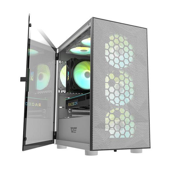 Darkflash DLM 21 Mesh MATX PC Gaming Case (White) - DataBlitz