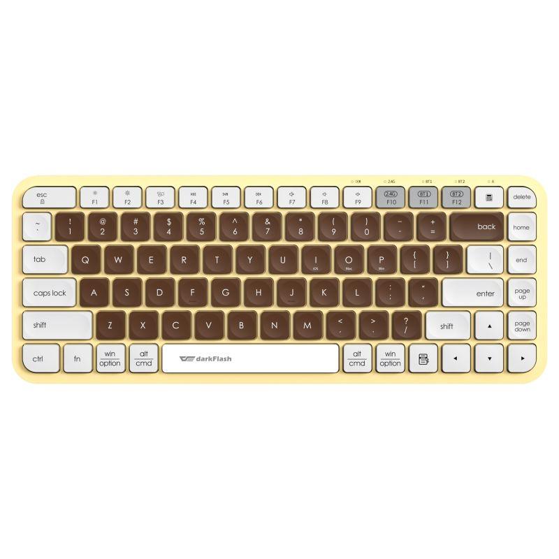 Darkflash V200 Wireless Bluetooth Keyboard (Mocha) - DataBlitz