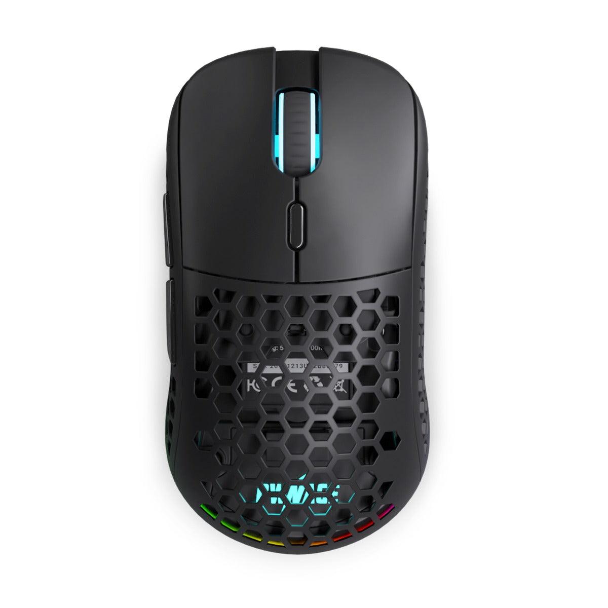 PWNAGE Ultra Custom Symm 1 Gen 2.0 RGB Wireless Gaming Mouse Honeycomb Sides (Black) (UC-S-H-B) - DataBlitz