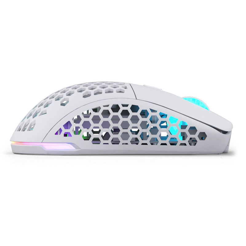 PWNAGE Ultra Custom Symm 1 Gen 2.0 RGB Wireless Gaming Mouse Honeycomb Sides (White) (UC-S-H-W) - DataBlitz