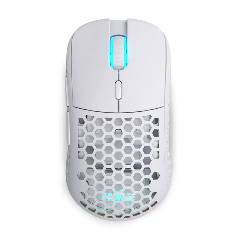 PWNAGE Ultra Custom Symm 1 Gen 2.0 RGB Wireless Gaming Mouse Honeycomb Sides (White) (UC-S-H-W) - DataBlitz
