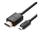 UGREEN Micro HDMI Male To HDMI Male Cable 1.5m (Black) (HD127/30102) - DataBlitz