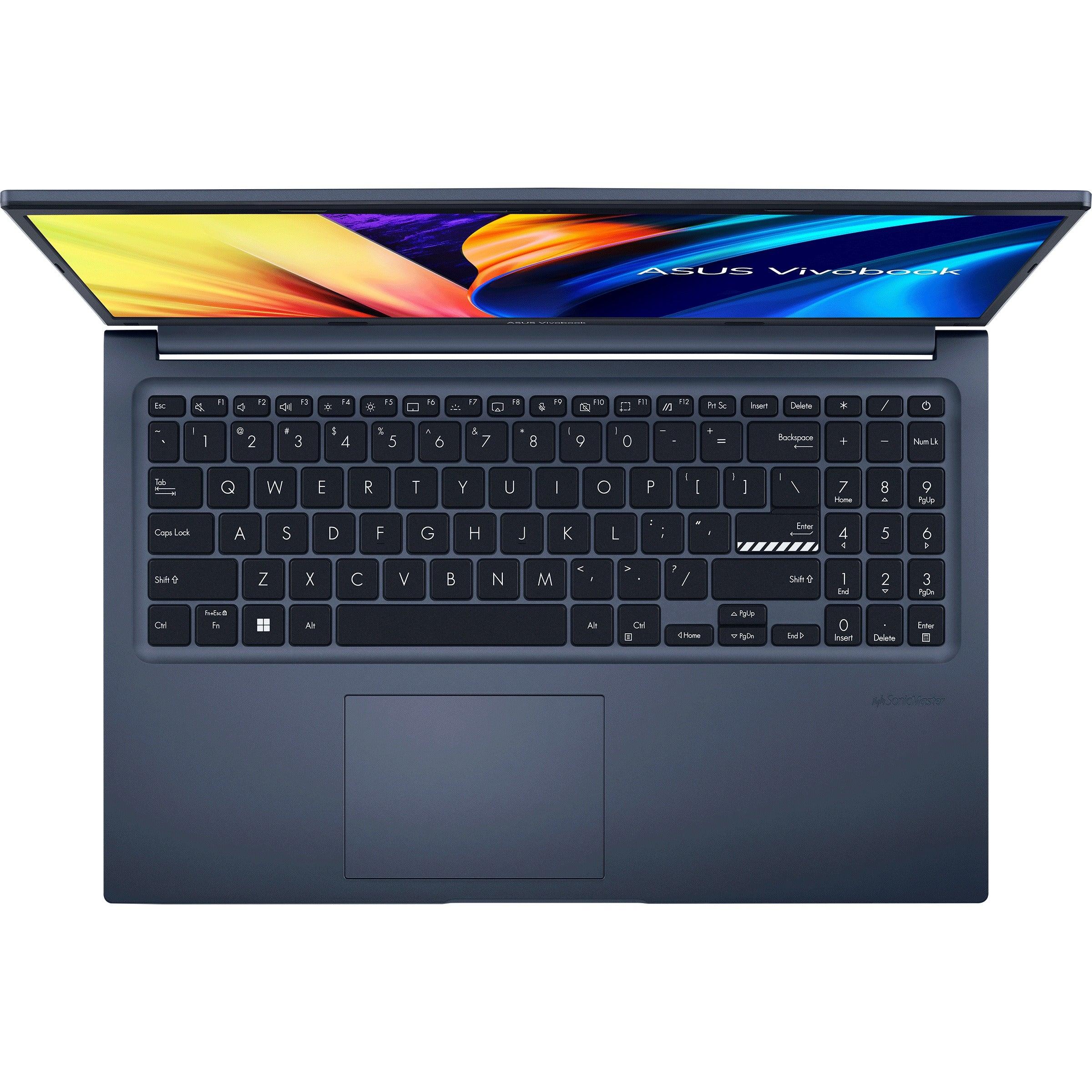 Asus Vivobook 15 X1502ZA-BQ167WS Laptop (Quiet Blue) | 15.6" FHD |  i7-1260P | 8GB DDR4 | 512 GB SSD | Intel® UHD Graphics | Windows 11 Home | MS Office Home & Student 2021 | Asus BP1504 Casual Backpack - DataBlitz