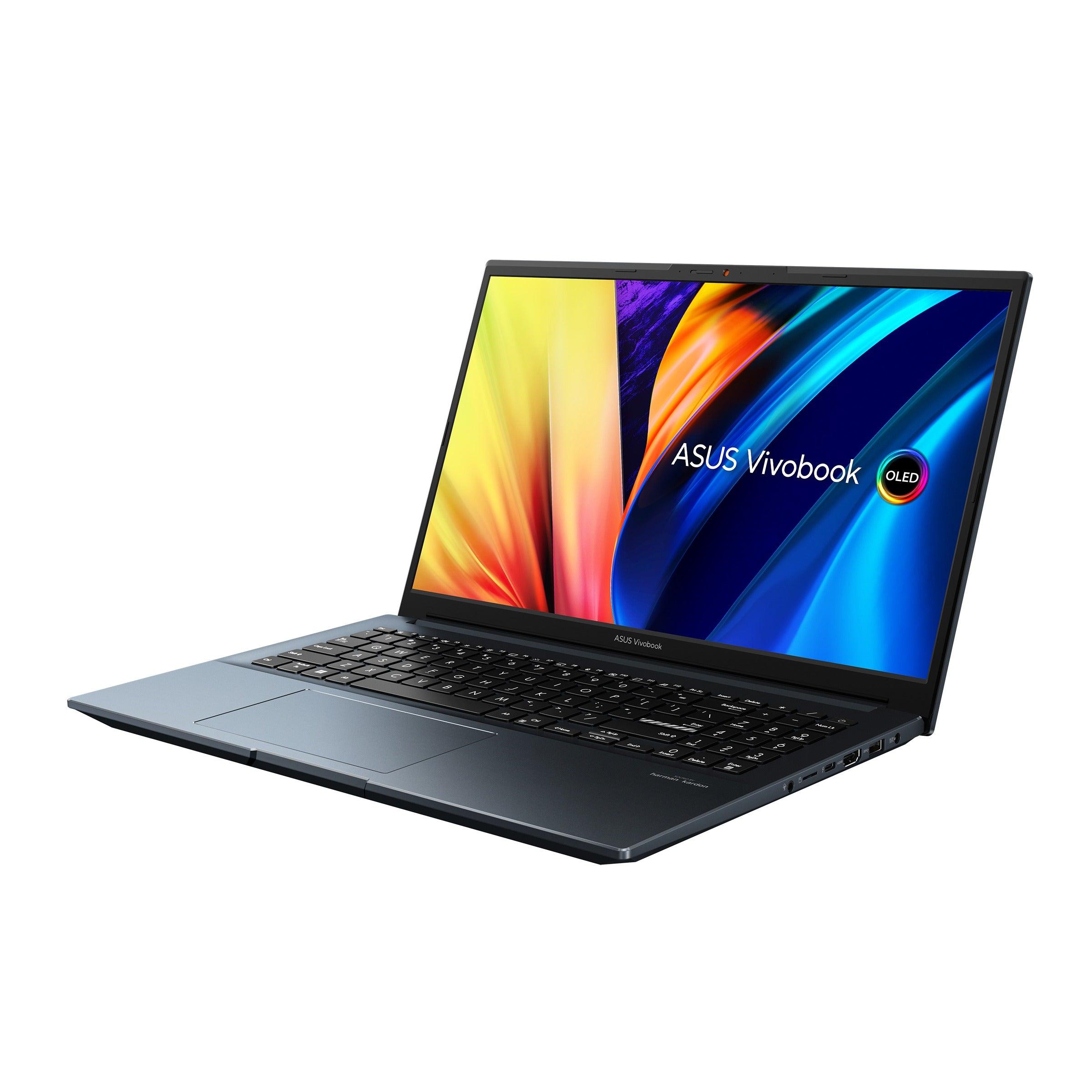 Asus Vivobook Pro 15 Oled K6500ZE-MA111WS Laptop (Quiet Blue) | 15.6”  2.8K | i7-12650H | 16 GB RAM | 512 GB SSD | NVIDIA® GeForce® RTX™ 3050 Ti | Windows 11 Home | MS Office Home & Student 2021 | Asus BP1504 Casual Backpack - DataBlitz