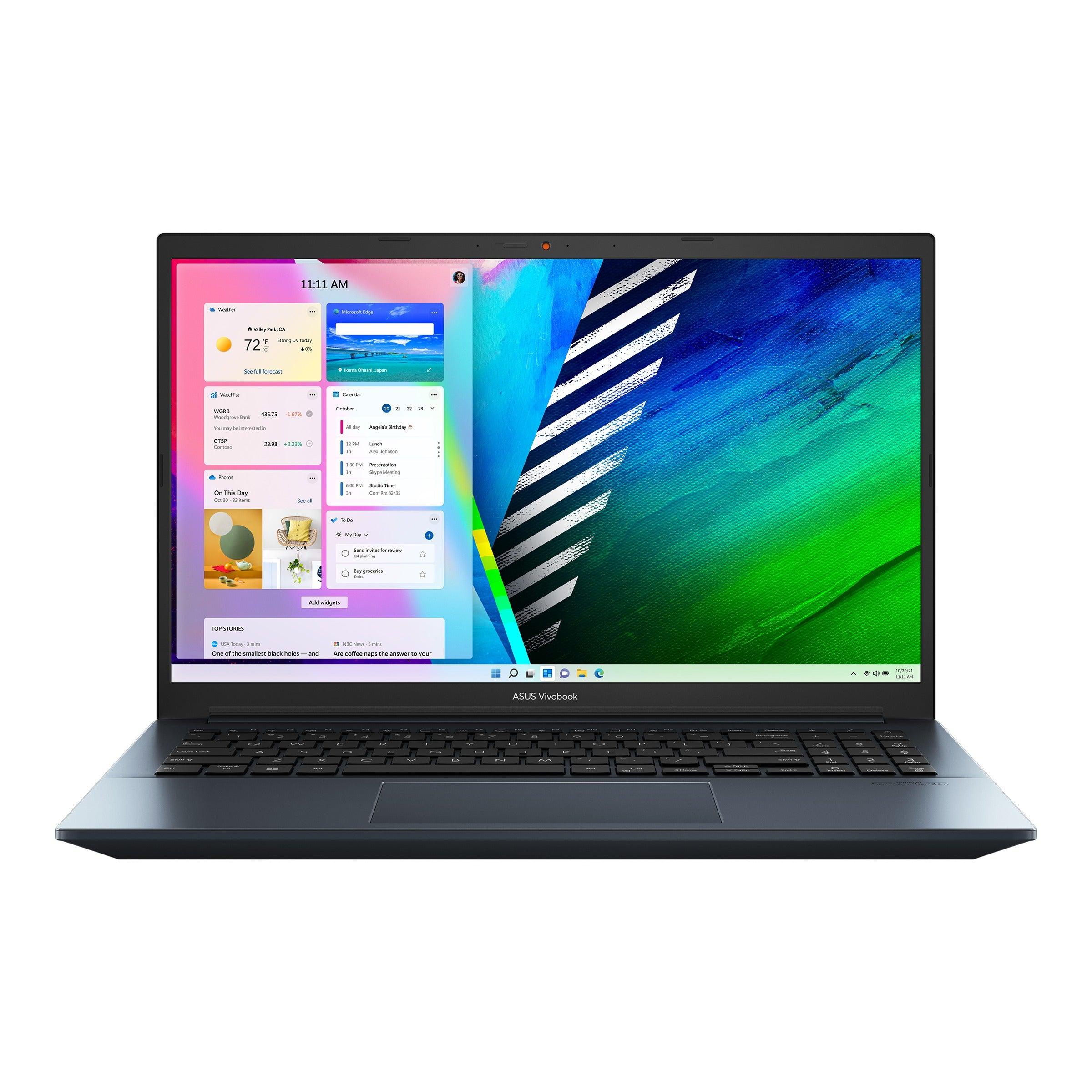 Asus Vivobook 15 OLED M3500QC-KJ498WS Laptop (Quiet Blue) | 15.6” FHD (1920 x 1080) | Ryzen™ 5 5600H | 512 GB SSD | RTX 3050 | Windows 11 Home | MS Office Home & Student 2021 | Asus BP1504 Casual Backpack - DataBlitz