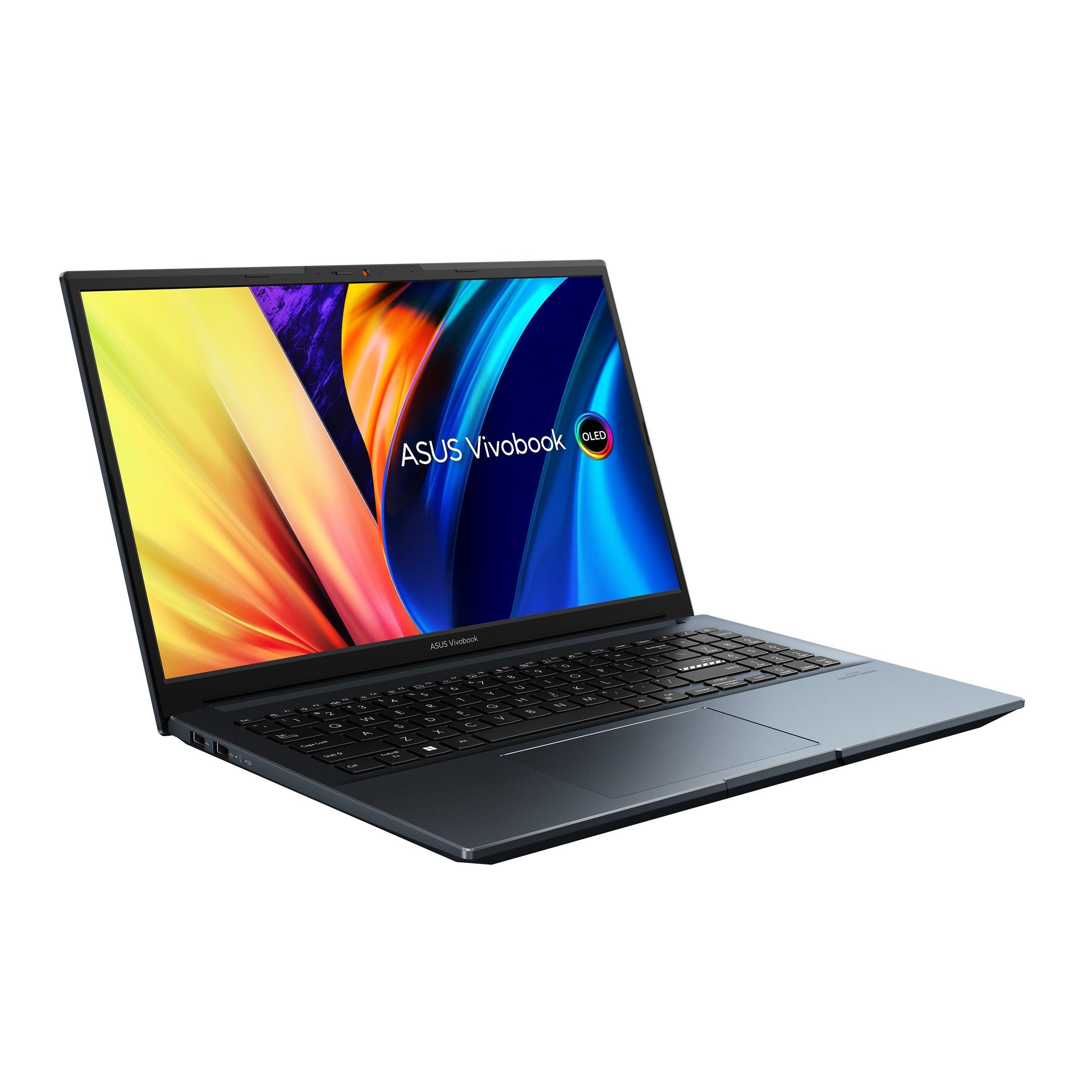 Asus Vivobook Pro 15 OLED K6500ZE-MA141WS 15.6-INCH 2.8K Laptop (Quiet Blue) | 15.6" OLED | i5-12450H | 16GB LPDDR5 | 512GB SSD | RTX™ 3050 Ti | Windows 11 Home | MS Office Home & Student 2021 + ASUS BP1504 Casual Backpack - DataBlitz