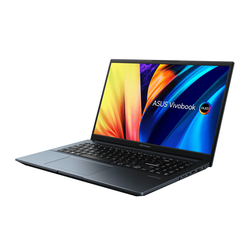 ASUS Vivobook Pro 15 OLED M6500QC-MA060WS Laptop (Quiet Blue) | 15.6" 2.8K | Ryzen™ 5 5600H | 16GB DDR4 | 512 GB SSD |  RTX™ 3050 | Windows 11 Home | MS Office Home & Student 2021 | Asus BP1504 Casual Backpack - DataBlitz