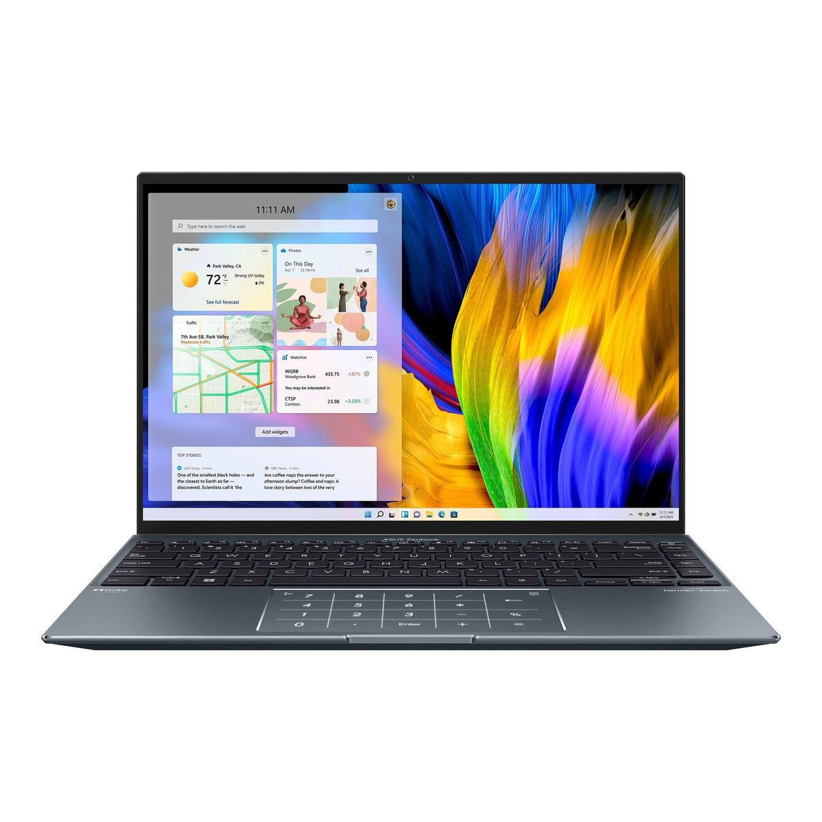 ASUS Zenbook 14X Oled UX5401ZA-KN092WS  Convertible Laptop (Pine Grey) | 14" 2.8k Oled |  i7-12700H | 16GB LPDDR5 | 1TB SSD | Iris Xᵉ Graphics | Windows 11 Home | MS Office Home & Student 2021 | ASUS BP1504 Casual Backpack - DataBlitz