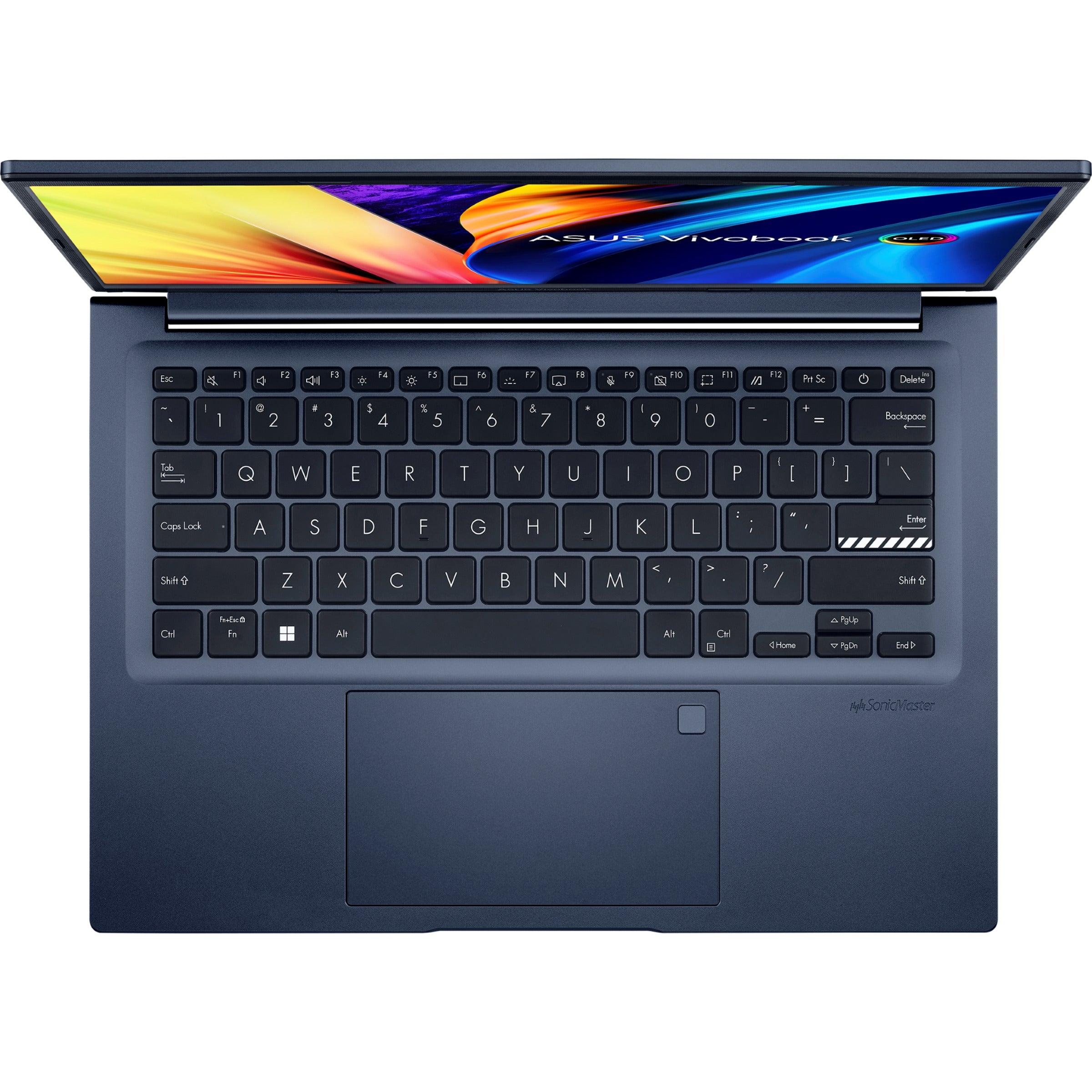 Asus Vivobook 14X OLED M1403QA-LY501WS Laptop (Quiet Blue) | 14" 1920 x 1200 | Ryzen 5 5600H | 8 GB RAM DDR4 | 512 GB SSD | AMD Radeon Vega 7 | Windows 11 Home | MS Office Home & Student 2021 | Asus BP1504 Casual Backpack - DataBlitz