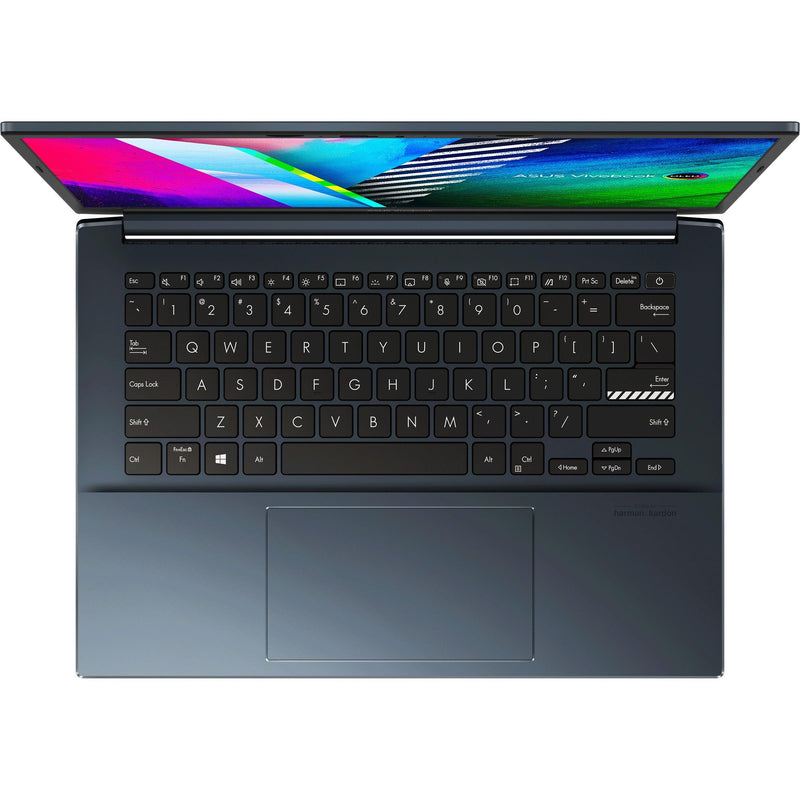 ASUS Vivobook Pro 14 OLED M3401QC-KM070WS Laptop (Quiet Blue) | 14" OLED |  RTX™ 3050 | Windows 11 Home | MS Office Home & Student 2021 | ASUS BP1504 Casual Backpack - DataBlitz