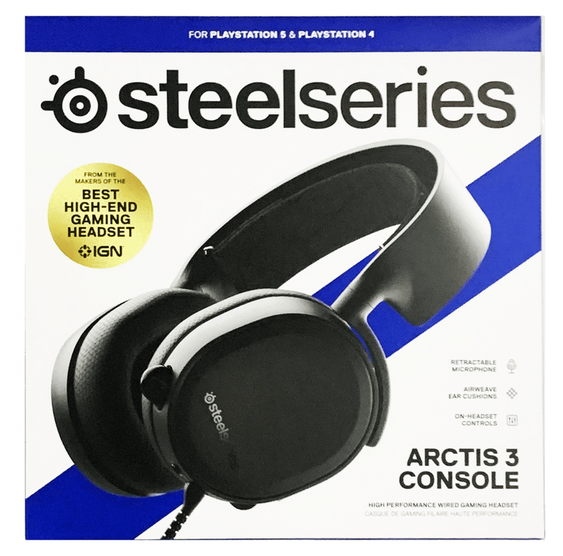 STEELSERIES ARCTIS 3 CONSOLE HIGH PERFORMANCE WIRED GAMING HEADSET (PS5/PS4/PC/SWITCH/XBOX) (PN61501) - DataBlitz