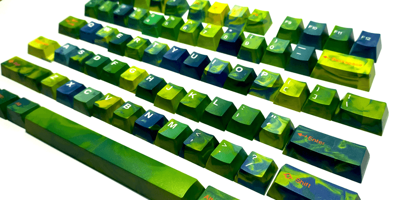 TAIHAO DOUBLE SHOT ABS KEYCAPS SET FOR CHERRY MX SWITCH (121-KEYS) (AVATAR I / GREEN) (T01OM001) - DataBlitz