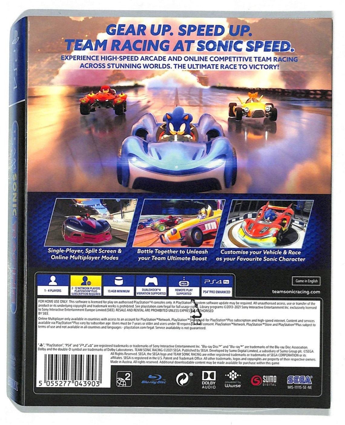 PS4 TEAM SONIC RACING 30TH ANNIVERSARY EDITION REG.2 - DataBlitz