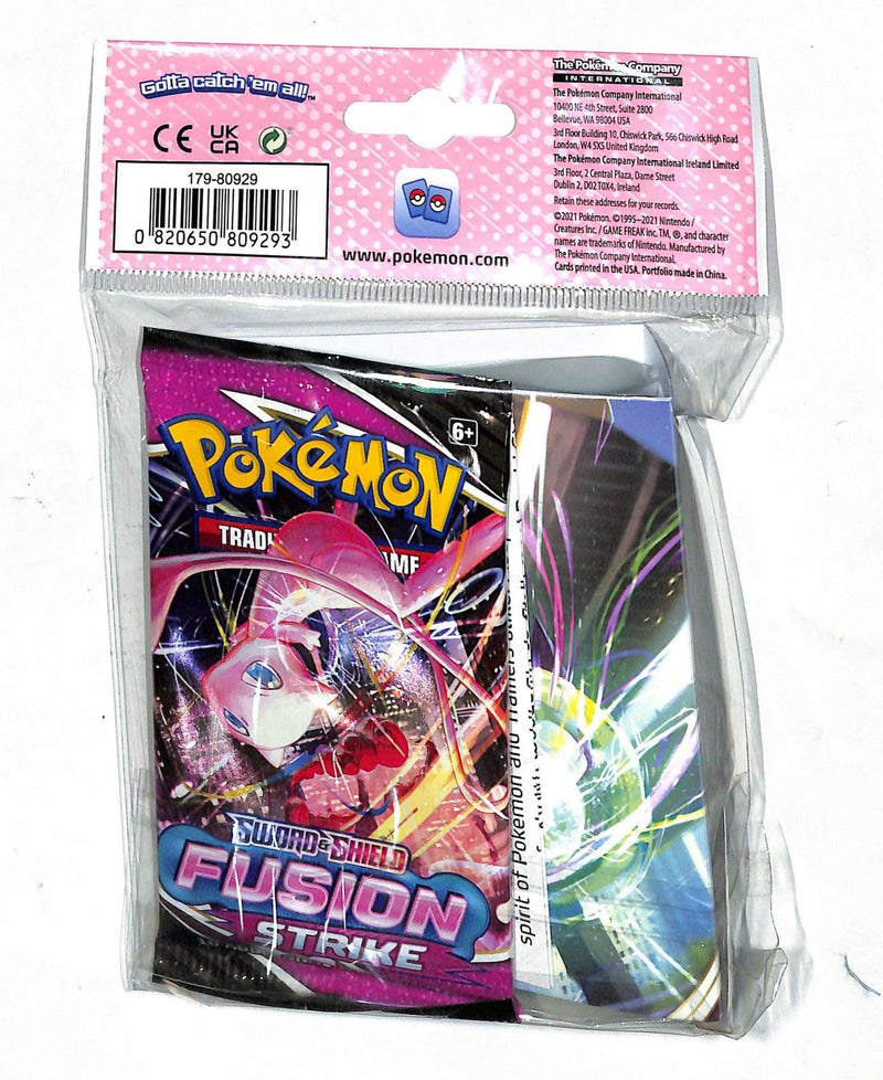 Pokemon Trading Card Game Sword & Shield Fusion Strike Mini Portfolio  (Includes 1 Booster Pack, Holds 60 Cards)